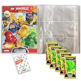 Bundle mit Lego Ninjago Serie 9 Trading Cards - 1 Leere Sammelmappe + 5...