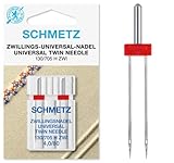 SCHMETZ Nähmaschinennadeln 2 Zwillings-Universal-Nadeln 4,0/80 | 130/705 H...