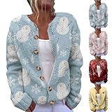 Generisch Herbstjacke Damen Grobstrickjacke Damen Cardigan Strickmantel...