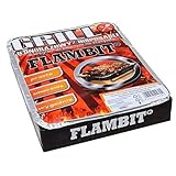 Flambit Einweggrill to go, mit Anzüghilfe, Holzkohle, Aluschale, 3er Pack...