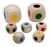 Farbwürfel Set aus Holz - Sortiment 2 x 30 mm und 5 x 16 mm