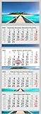 XXL 4 Monatskalender 2025 Malediven Trauminsel mit 3/4 Monate Foto Kalender...