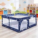 Huracan Laufstall Baby, Laufgitter Baby Playpen mit Matte, Atmungsaktives...
