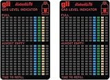 Set 2 Stück magnetische Füllstandsanzeige Gasstand für Propan-Gas, Butan...