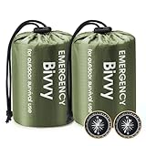 Esky Biwaksack, 2 Stück Notfall Schlafsack Biwaksäcke Wasserdicht Thermo...