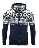 Reslad Herren Grobstrick Norweger Pullover Winter Strickjacke...