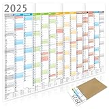 Din A1 Wandkalender für 2025 Jahreskalender Monatsübersicht, (59,4 cm x...