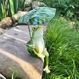 Gartenteich Deko Frosch Figur, Frosch Gartendeko Für Draußen Wetterfest,...