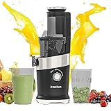 Muchen Slow Juicer Entsafter Gemüse und Obst elektrische Fruchtpresse Für...