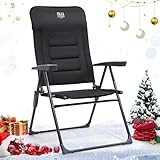 TIMBER RIDGE Gartenstuhl Hochlehner Verstellbar 7-Fach Alu Klappstuhl...