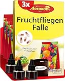 Aeroxon Fruchtfliegenfalle- 3 Stück Fruchtfliegen Falle Klebefalle -...