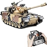 RC Panzer 1/18 US M60, 2.4GHz Panzer Ferngesteuert mit Schussfunktion,...