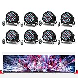 8 Stück Led par licht 36 RGB disco licht mit Fernbedienung DMX512...