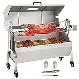 VEVOR Spanferkelgrill Lammgrill 117 cm, 60 kg Edelstahl Drehspieß...