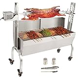 VEVOR Holzkohlegrill mit elektrischem Rotismus, 60 kg, automatisches...