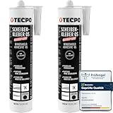 TECPO 2X Scheibenkleber Quickly-Safe, 290ml MS-Polymer primerlos mit Kleb-...