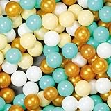 LUDI — Goldene Spielbälle — für Bällebäder oder Spielplätze — 90...