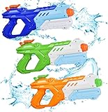 Quanquer Wasserpistole für Kinder - 3 Stücke Wasserspritzpistole 600ML...