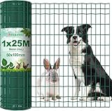 Amagabeli 1M X 25M Gartenzaun Zaun PVC-beschichteter 100 x 50mm 2.1 mm...