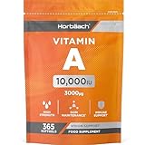 Vitamin A Hochdosiert 10000 IE | 1 Jahr Vorrat | Augenvitamine | Retinol...