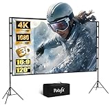 Potufa Beamer Leinwand mit Stativ, 120-Zoll 16:9 HD Projektor Leinwand mit...