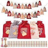 Adventskalender zum Befüllen 2024 für Kinder Frauen Männer, Groß...