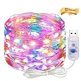 ALEGRE® USB Lichterkette mit Timer, 2M 20 LED Kupferdraht Lichterkette...