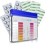 AQUANEXO Pool Tester pH und Chlor inkl. 60 Pool Testtabletten, Pooltester,...