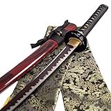 TSIAO CHIH Full Tang Handgefertigtes Japanisches SamuraiSchwert Hamon...