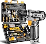 DEKO Werkzeugkoffer Gefüllt, 133-teilig Werkzeug Set für Reparaturen im...