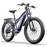 Shengmilo E Bike Herren Elektrofahrrad 26 Zoll Fully E-Mountainbike E-Bike...