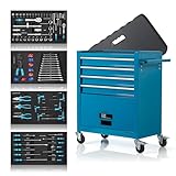 NTG Werkstattwagen gefüllt inkl. Werkzeug 70 Teile - 4 Schubladen +...