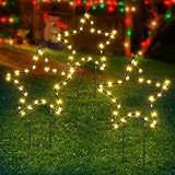 PhilzOps Sterne Weihnachtsbeleuchtung Außen, 3er Set 90 LED Garten...