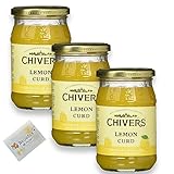 Chivers Lemon Curd Sparpackung 3x 320g + Benefux. Erfrischungstuch