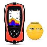 LUCKY Tragbarer Fischfinder Wandler Sonarsensor Wasser Tiefenmesser LCD...
