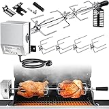 KESSER® Edelstahl Grillspieß Set 107cm passend für Weber Spirit Gasgrill...