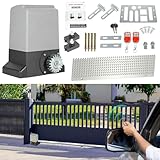 Fiqops Schiebetorantrieb Set 1600kg 750W Garagentorantrieb mit 2...