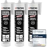 TECPO 3X Scheibenkleber Quickly-Safe, 290ml MS-Polymer primerlos mit Kleb-...
