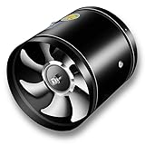 Fuerdich Rohrventilator 150mm, Inline-Rohrventilato, 600m³/H Rohrlüfter,...
