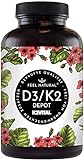 Vitamin D3 + K2 Depot - 180 Tabletten - 99,7+% All-Trans MK7 (K2VITAL®) -...