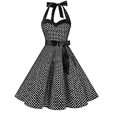 Rockabilly Kleider Damen 50s Vintage 50er Jahre Retro Petticoat Kleid...