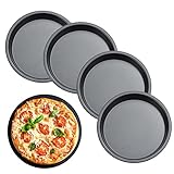 ANTHYTA 4 Stücke Pie Tin Pizzaform Rund Ø15cm Pizzablech Carbonstahl...