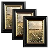 twirush 3 Stück Bilderrahmen Vintage Set, Bilderrahmen Retro Quadrat,...