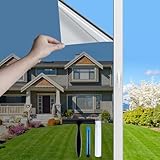 Volcanics Spiegelfolie Fenster Sichtschutz 90x197cm mit Montagewerkzeug,...