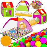 KIDIZ® Spielzelt Spielhaus Babyzelt 200 Bälle Bällebad Kinderzelt |...