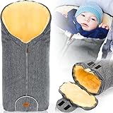 Merino Lammfell Fußsack Winterfußsack für Kinderwagen Baby universal...