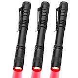 MVIOCS Rote LED-Stifttaschenlampen, Mini, wasserdichte Taschentaschenlampe...