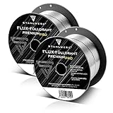STAHLWERK 2 x MIG/MAG Premium Schweißdraht Ø 0,8 mm, FLUX Fülldraht...