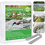 3 * 6M Gemüsenetz Feinmaschig Garten für Insektennetz mit 15 U-Förmigen...