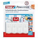 tesa Powerstrips Vario-Gardinenhaken / Selbstklebende Gardinenhaken von...